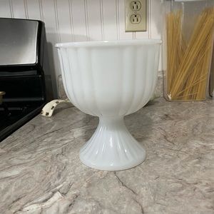 Milk glass vase